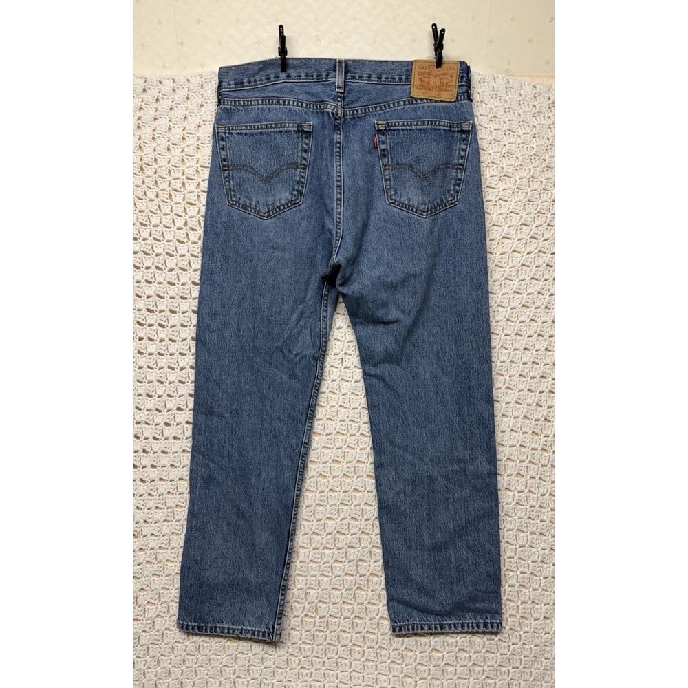Levis 505 Mens Jeans 34x30 Blue Denim Regular Fit Straight Leg 100%cotton
